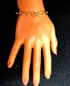 Elongated Oval Link Bracelet 14kt 8 inch