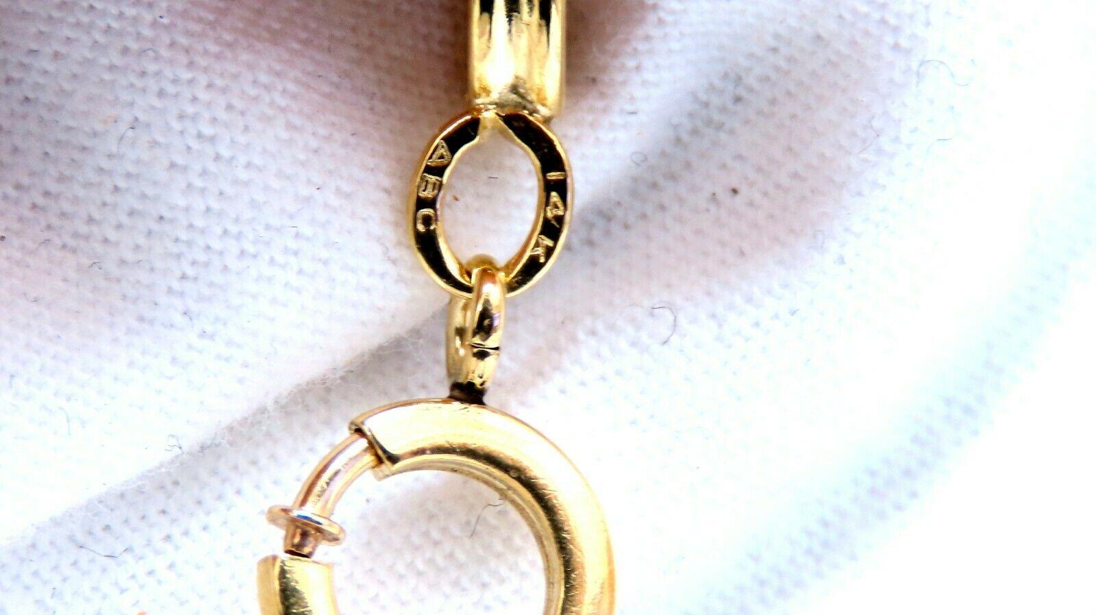 Elongated Oval Link Bracelet 14kt 8 inch For Sale 2
