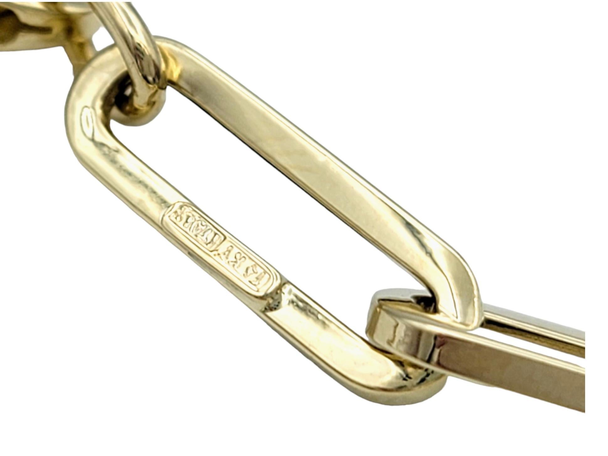 Collier à maillons en or jaune 14 carats allongé, 18
