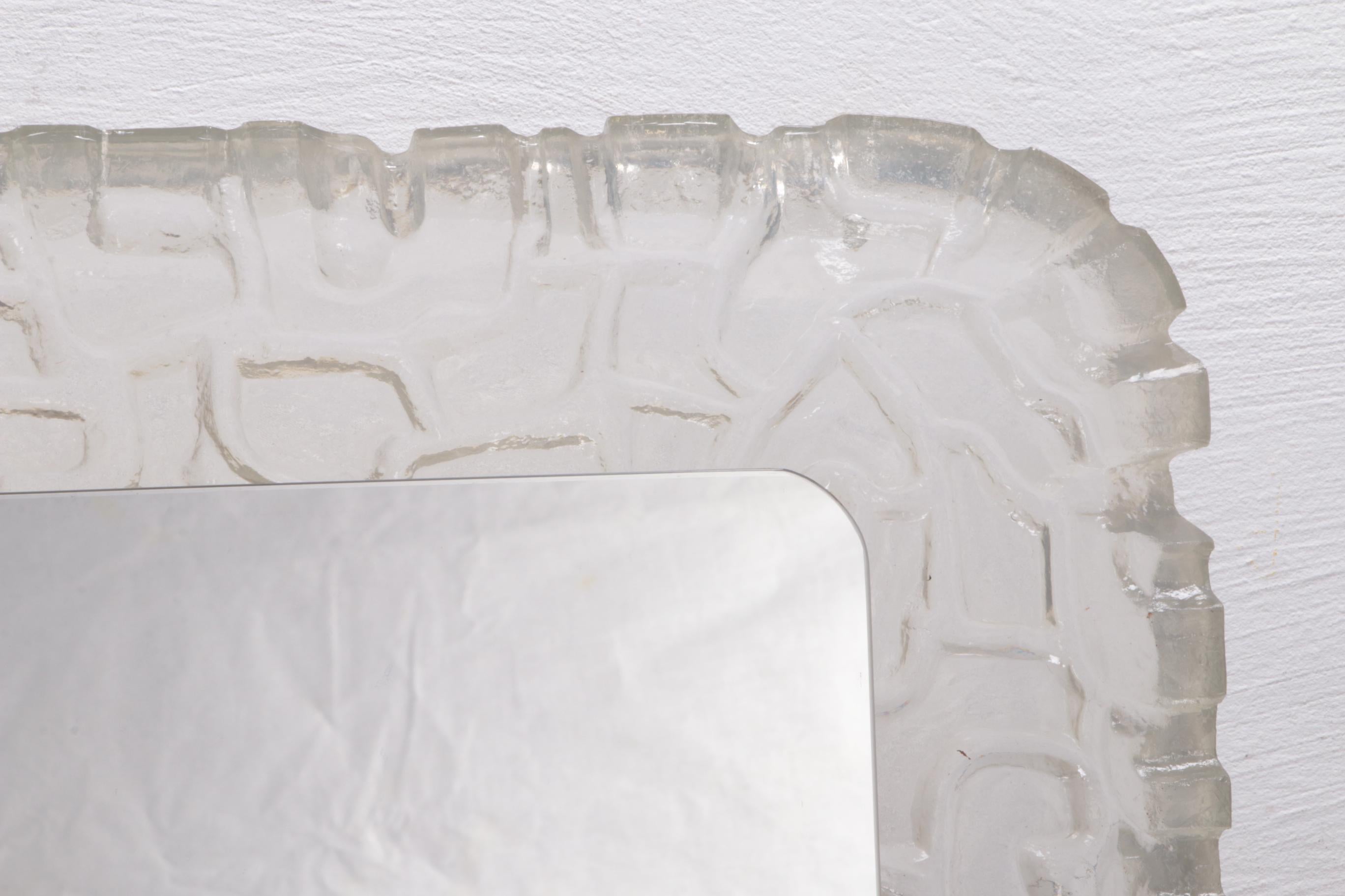 Mid-20th Century Elongated Plexiglas Hillebrand Mirror, 1960 Germany