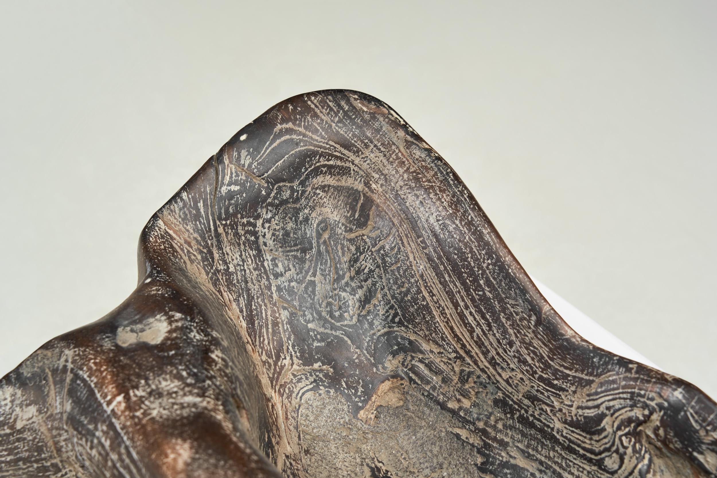 Elongated Sculptural Wooden Bowl, Europe Second half of the 20th Century For Sale 10