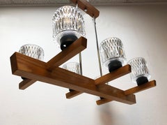Elongated Suspended Lamp Chandelier in the Style of Kalmar