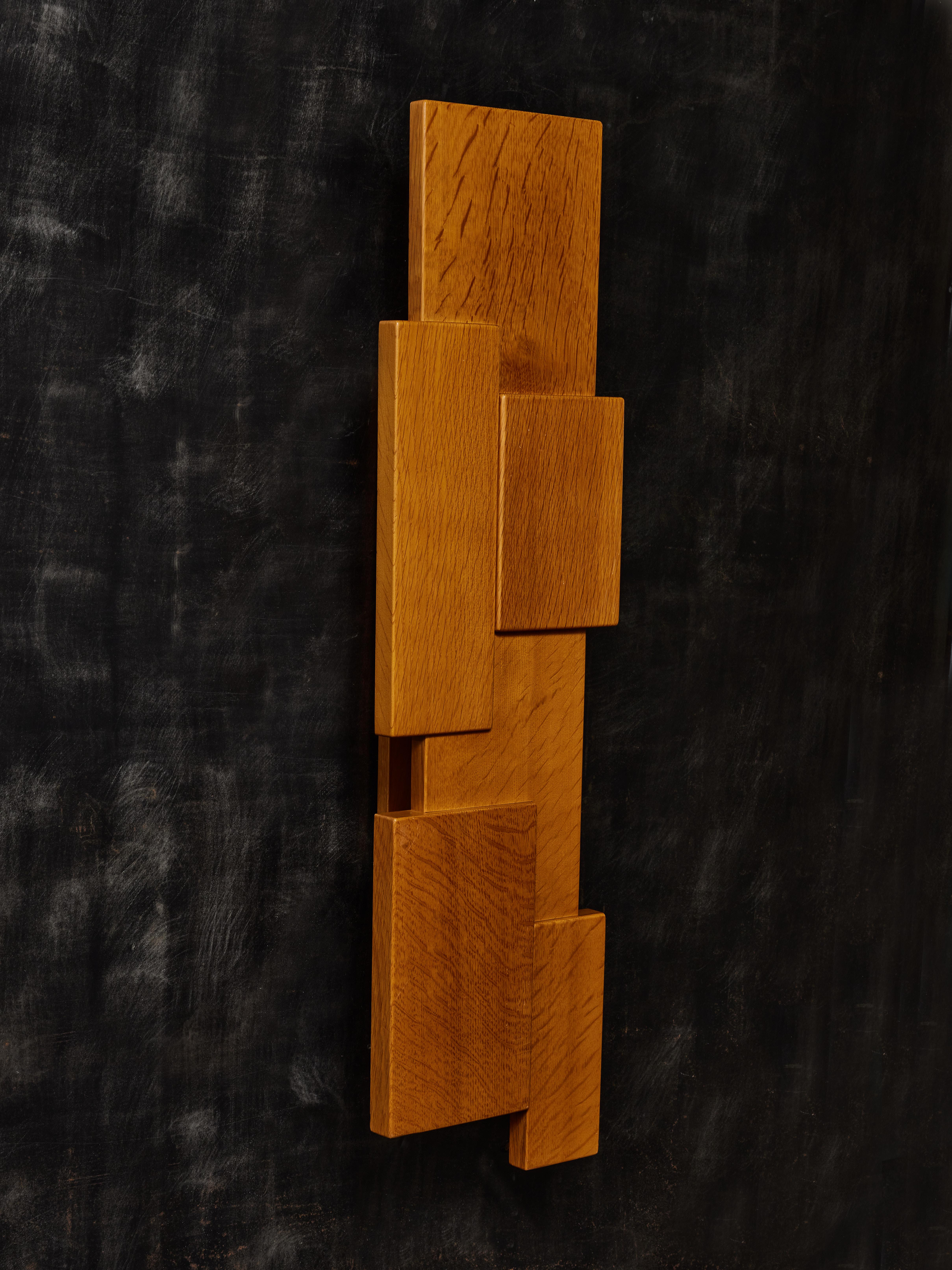 Late 20th Century Elongated Teak Wall Scone For Sale
