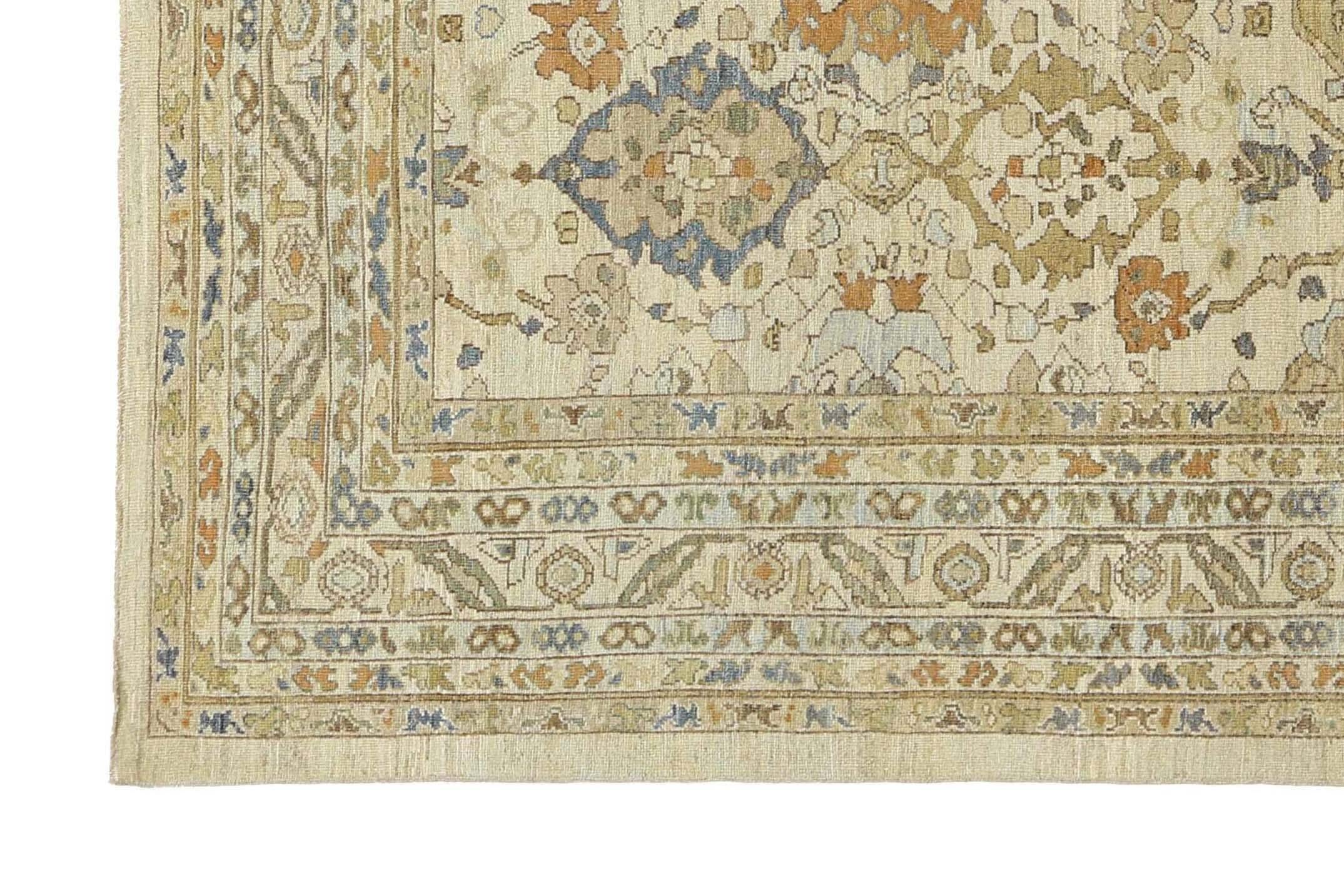 Elongated Turkish Sultanabad Rug For Sale 6