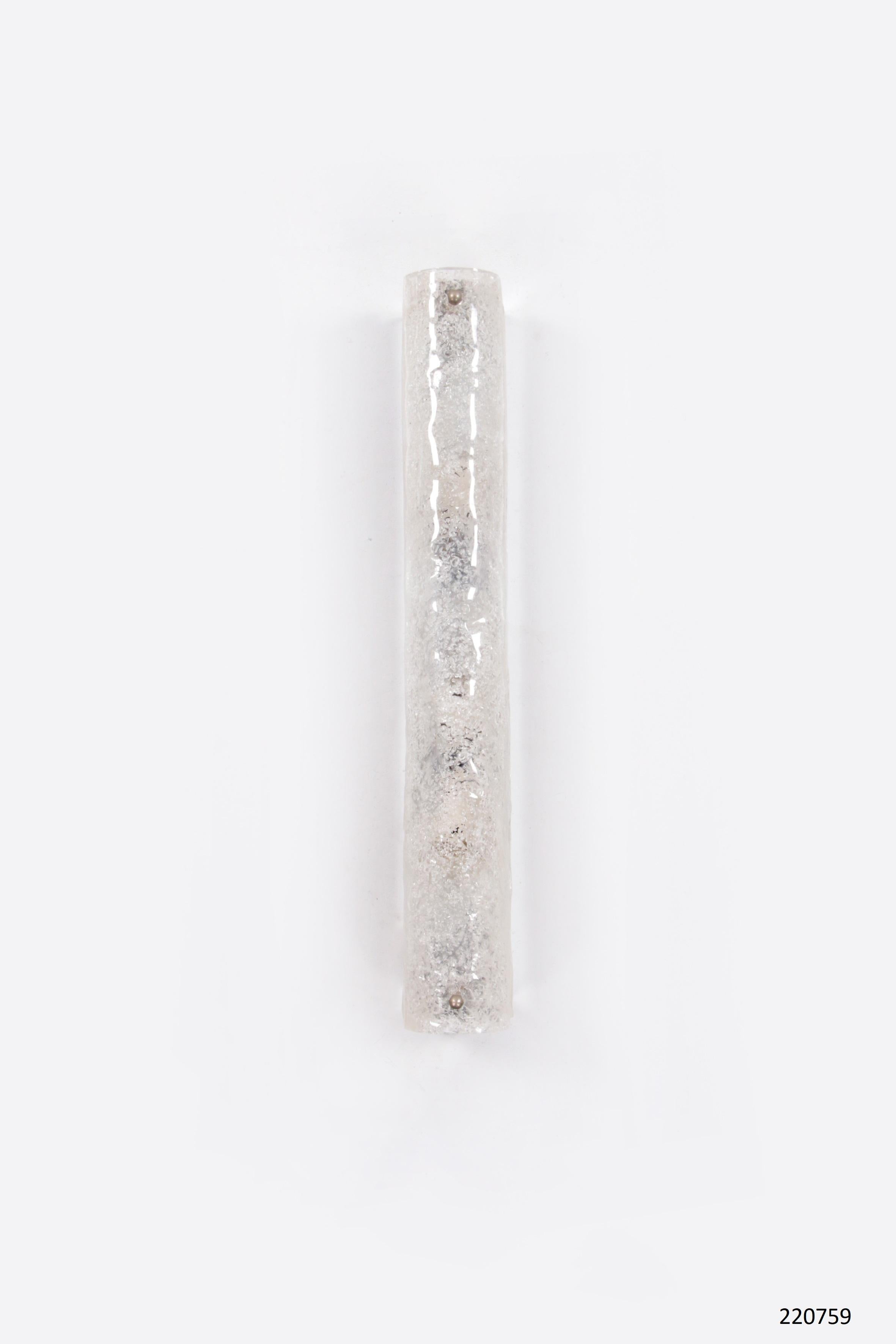 Elongated wall lamp by Honsel Leuchten with bubble glass 50 cm long. 4