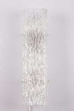 Elongated Wall Lamp by Kaiser Leuchten with Bubble Glass 1960s
