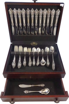Ensemble de couverts en argent sterling 74 pièces du dîner Eloquence by Lunt