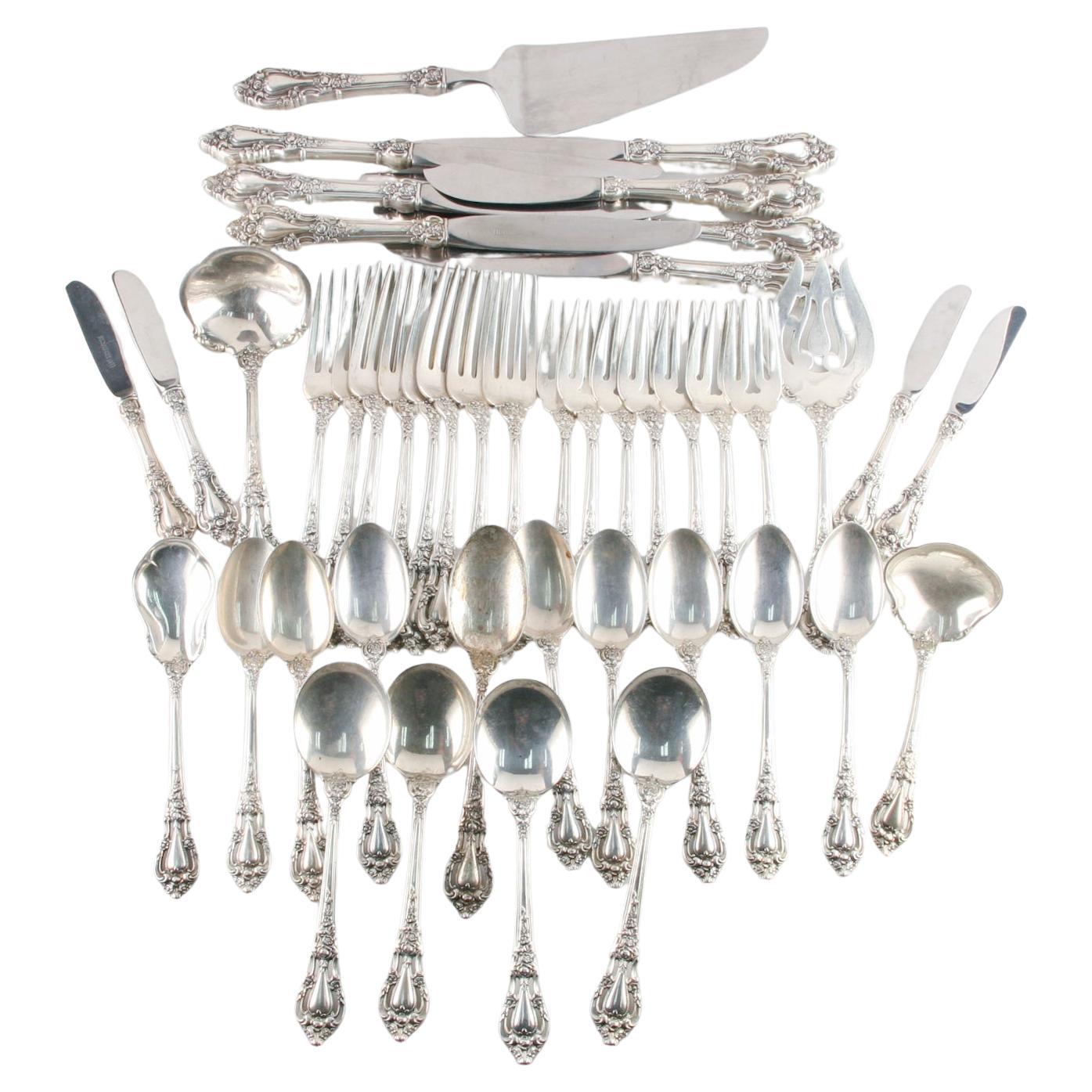  Eloquence by Lunt Sterling Silver Flatware Set 45 Pieces Great Condition!