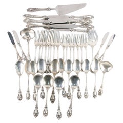 Vintage  Eloquence by Lunt Sterling Silver Flatware Set 45 Pieces Great Condition!