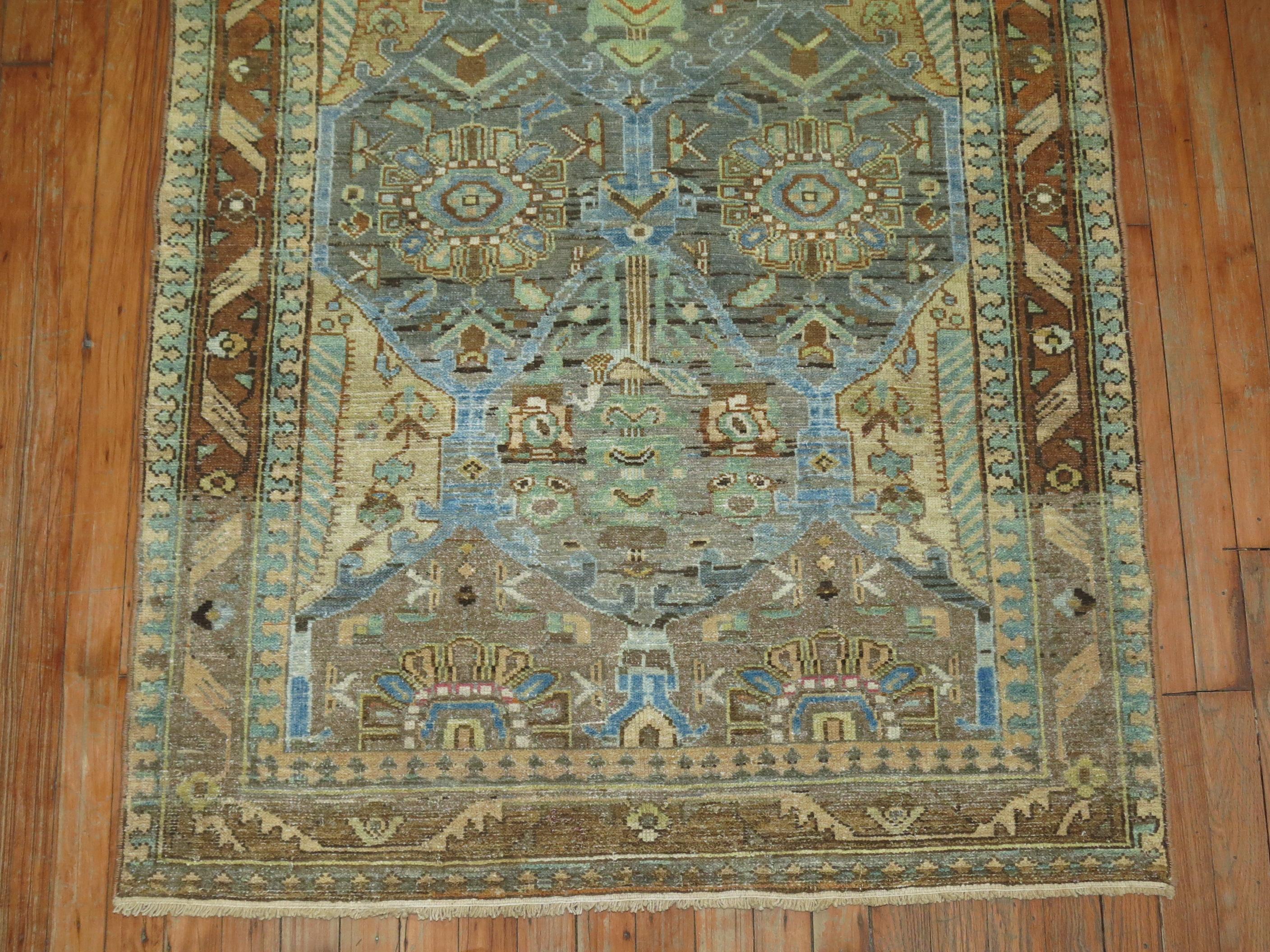 Eloquent Persian Malayer Scatter Square Rug 1