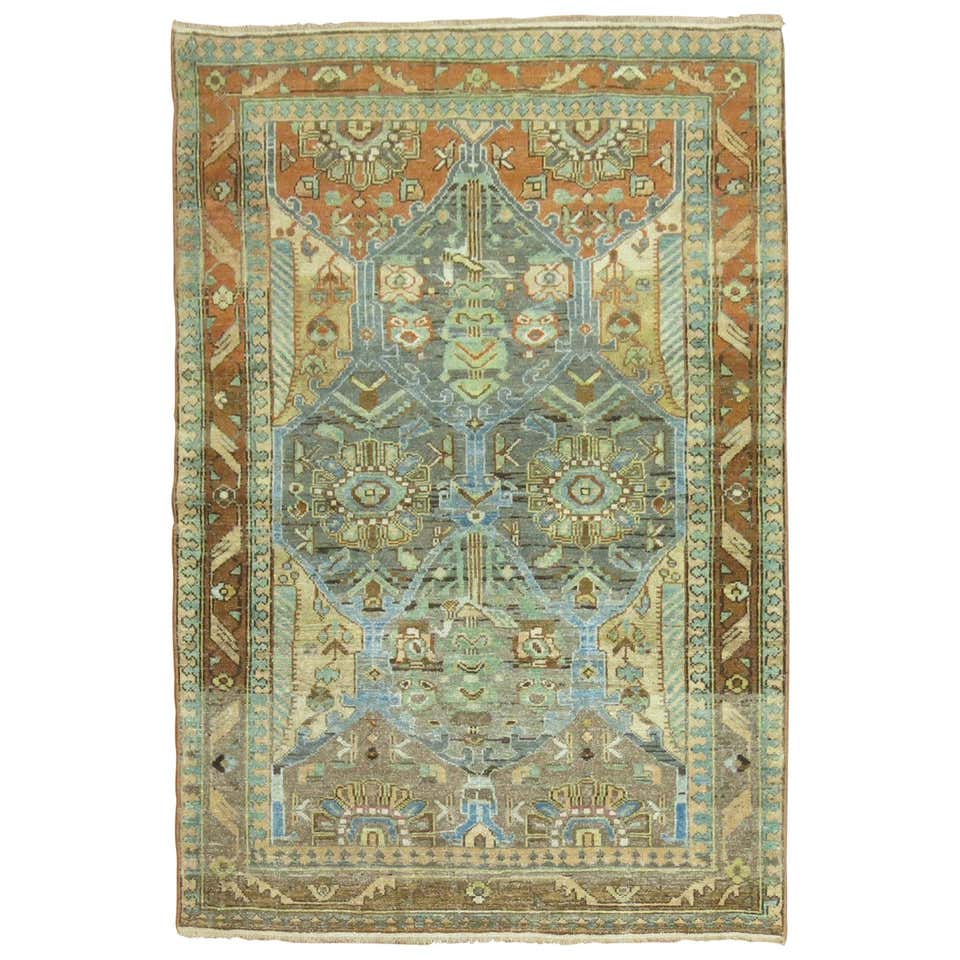 Antique Tribal Persian Malayer Scatter Rug For Sale at 1stDibs