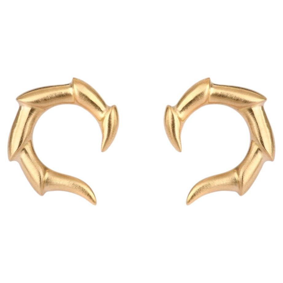 18k Gold Elphidium Earrings with Spinels by Capucine H