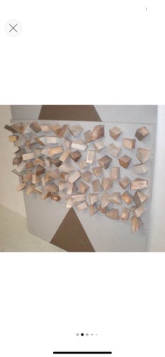 Elrod/Chase, maßgefertigtes modernes Kunstgemälde aus Holz und Leinwand von Andy Nelson