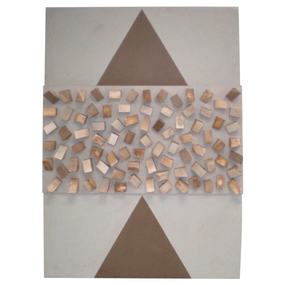 Elrod/Chase, maßgefertigtes modernes Kunstgemälde aus Holz und Leinwand von Andy Nelson