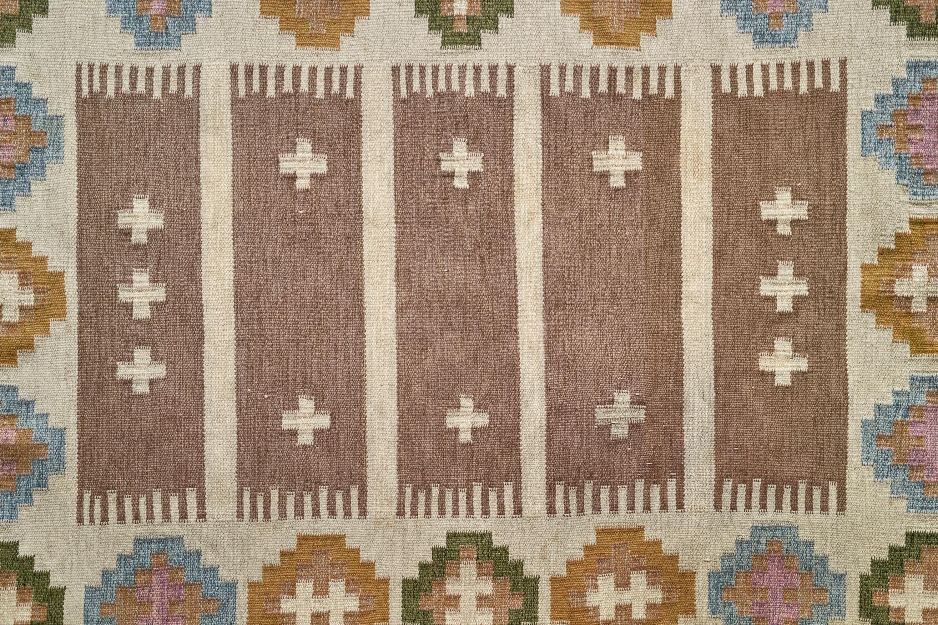 Elsa Ekholm, Alfombra, Lana, Suecia, Años 60 Escandinavo moderno en venta