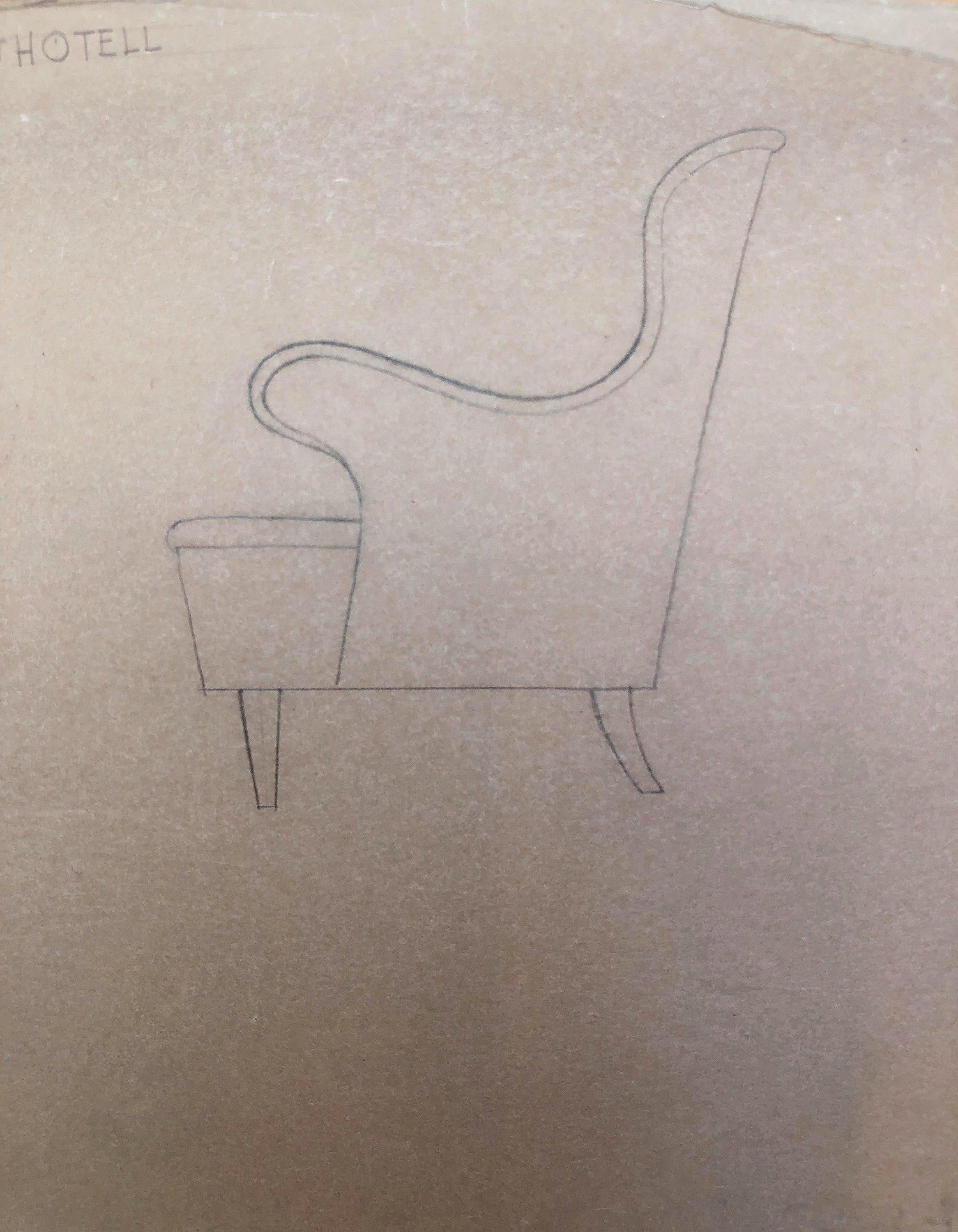 Fauteuil Elsa Gullberg en velours taupe et orme, Suède, fin des années 1930 en vente 6