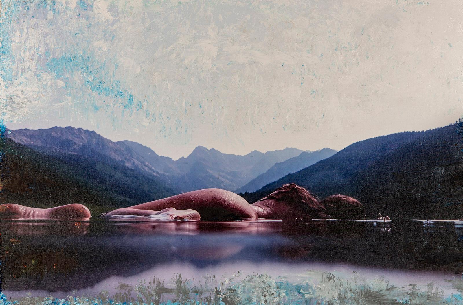 "The Nature of Reality", contemplative fine art nude - Mixed Media Art by Elsa Marie Keefe