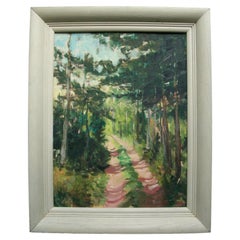 Elsa Merrill, Massey Road, Impressionist Oil Painting, American, circa 1985