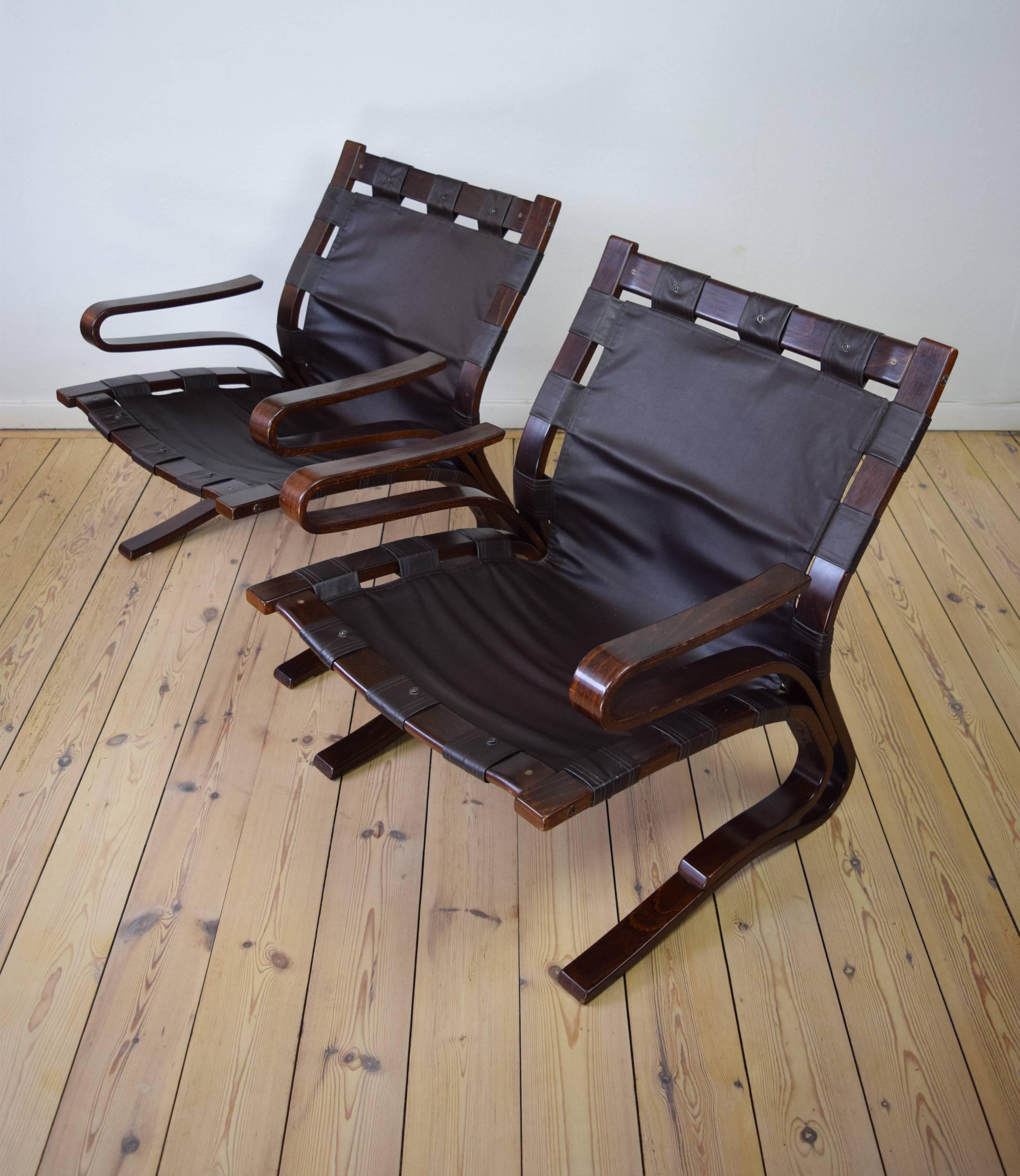 Mid-Century Modern Elsa & Nordahl Solheim Pirate Chairs. 1973