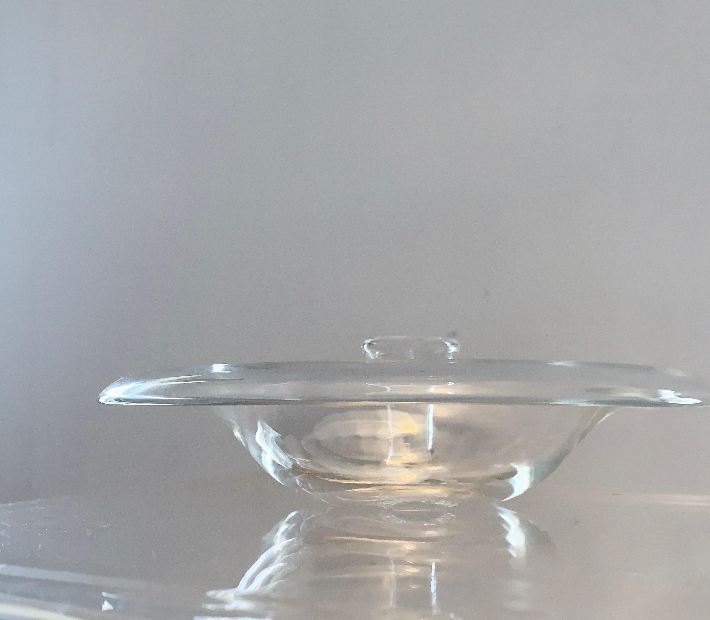 Elsa Paretti for Tiffany & Co. Crystal Jewelry Candy dish Catch-All Charger 1986 In Good Condition In Brooklyn, NY