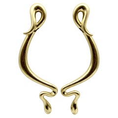 Elsa Peretti 18 Karat Gold Tiffany & Co. Vintage Schlangenohrringe