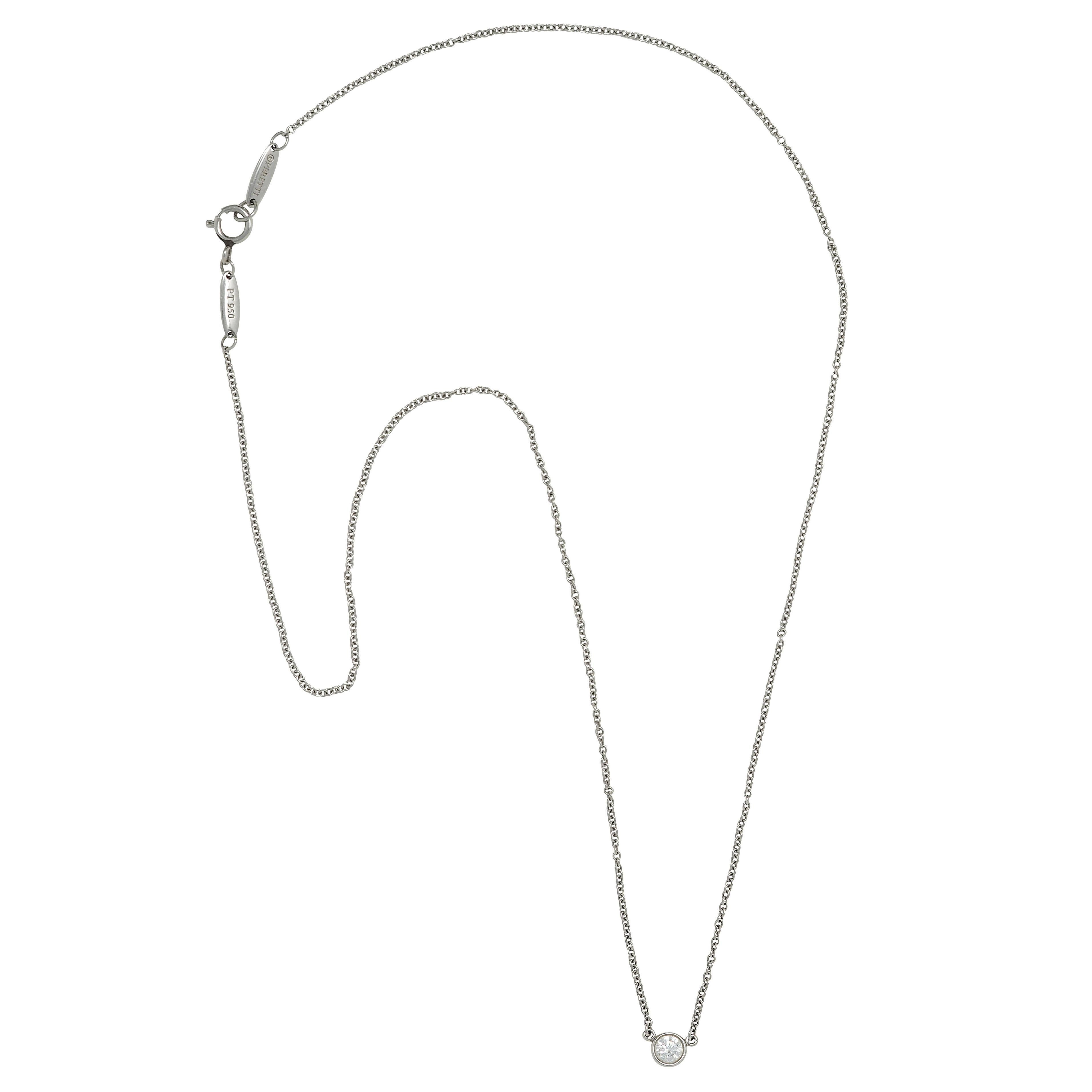 Contemporaneo Collana Elsa Peretti 2000 con diamanti in platino e diamanti per ogni metro di distanza in vendita
