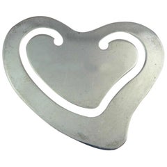 Elsa Peretti by Tiffany Sterling Silver Heart Shaped Book Mark .3oz.