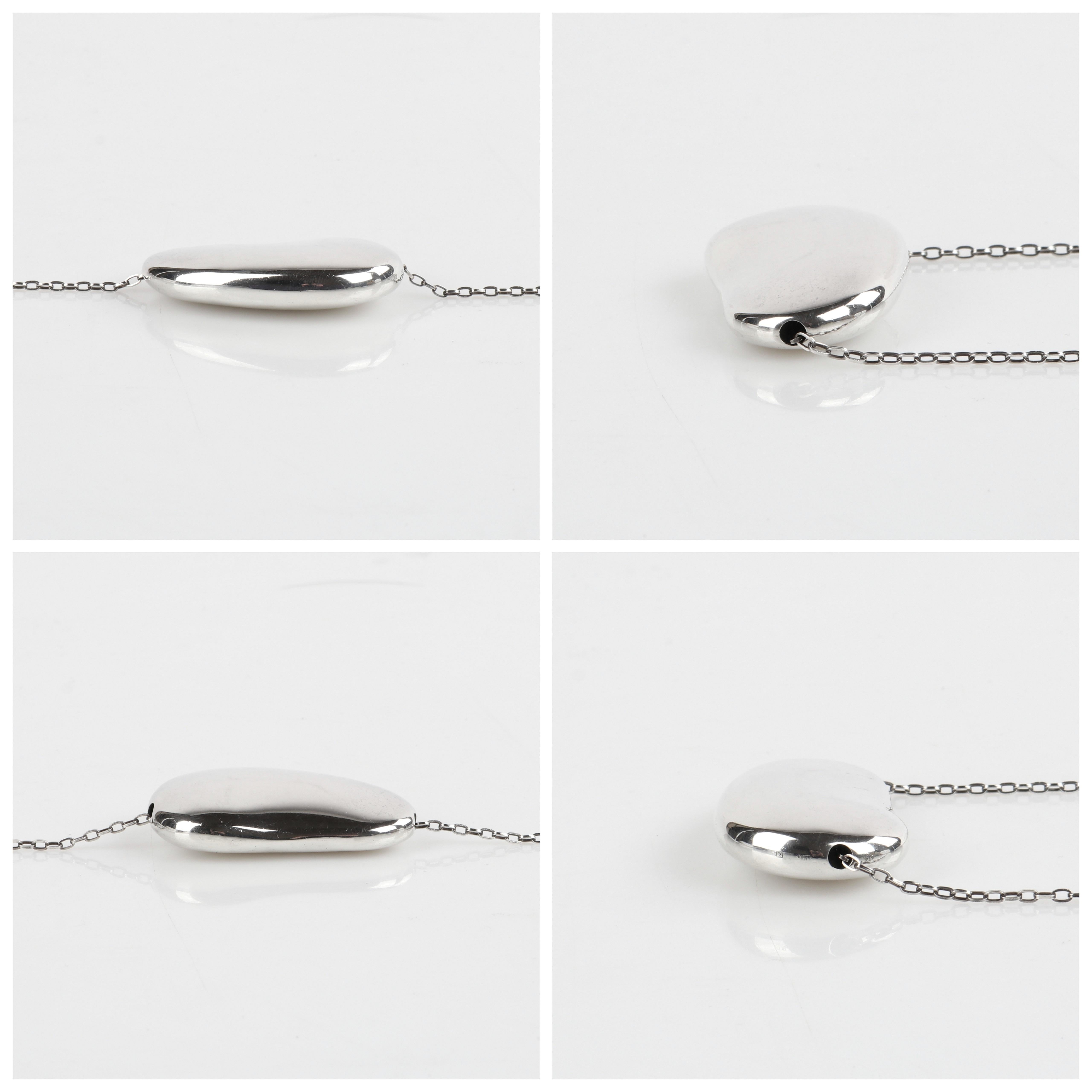 elsa peretti silver bean necklace