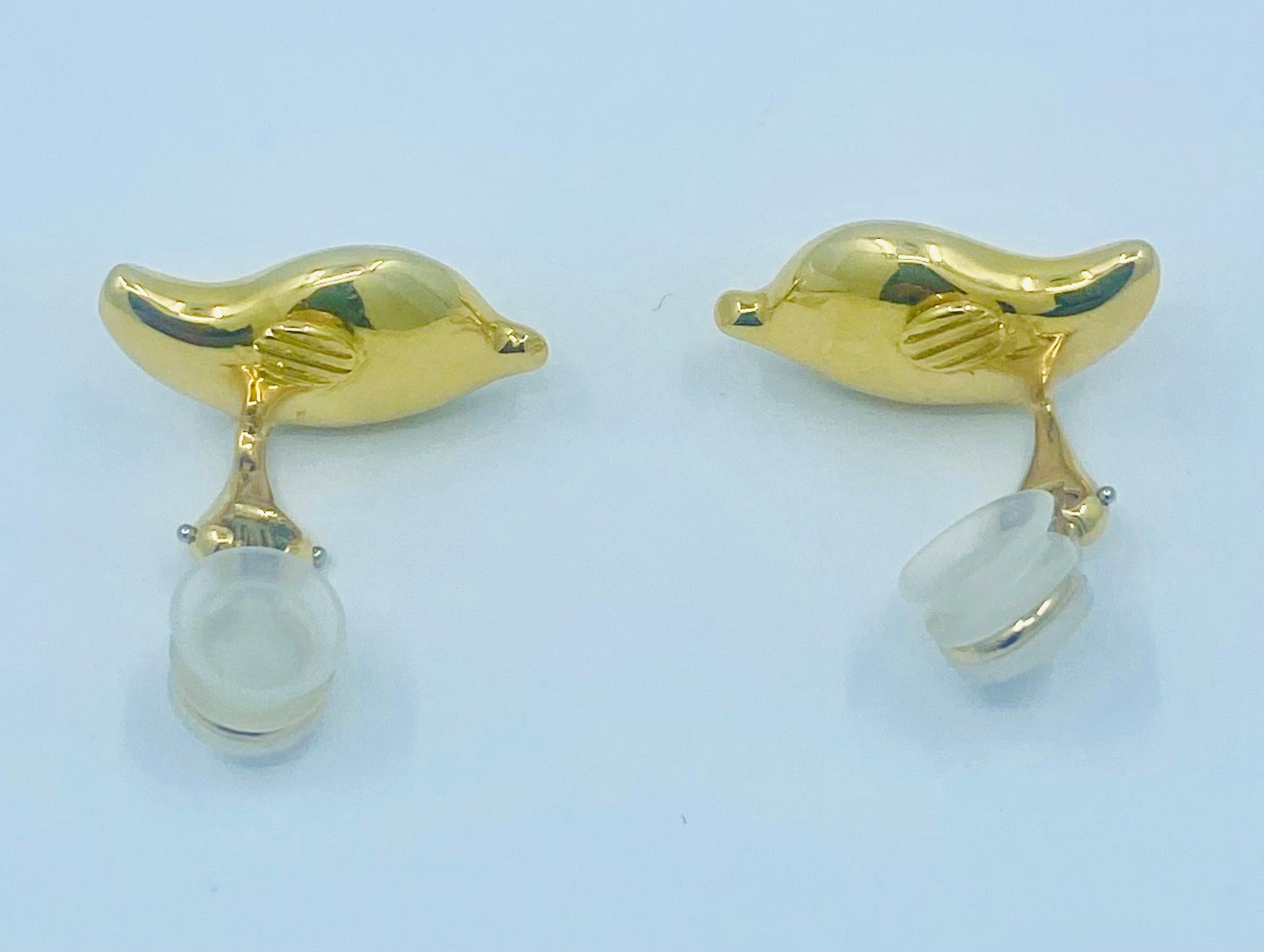 Women's Elsa Peretti Calla Lily Gold Earrings