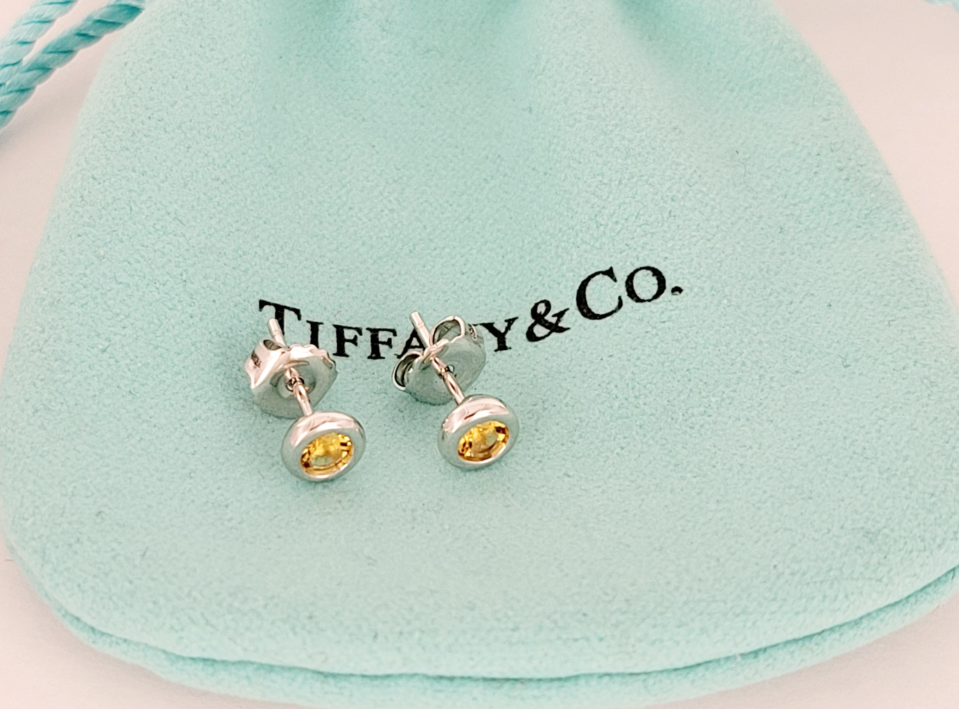 Elsa Peretti Citrine  Color by the Yard Earrings In New Condition For Sale In New York, NY