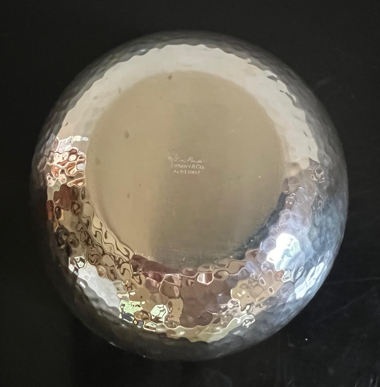 Elsa Peretti entworfen von Tiffany & Co. Schale aus Sterlingsilber mit grüner Emaille 4