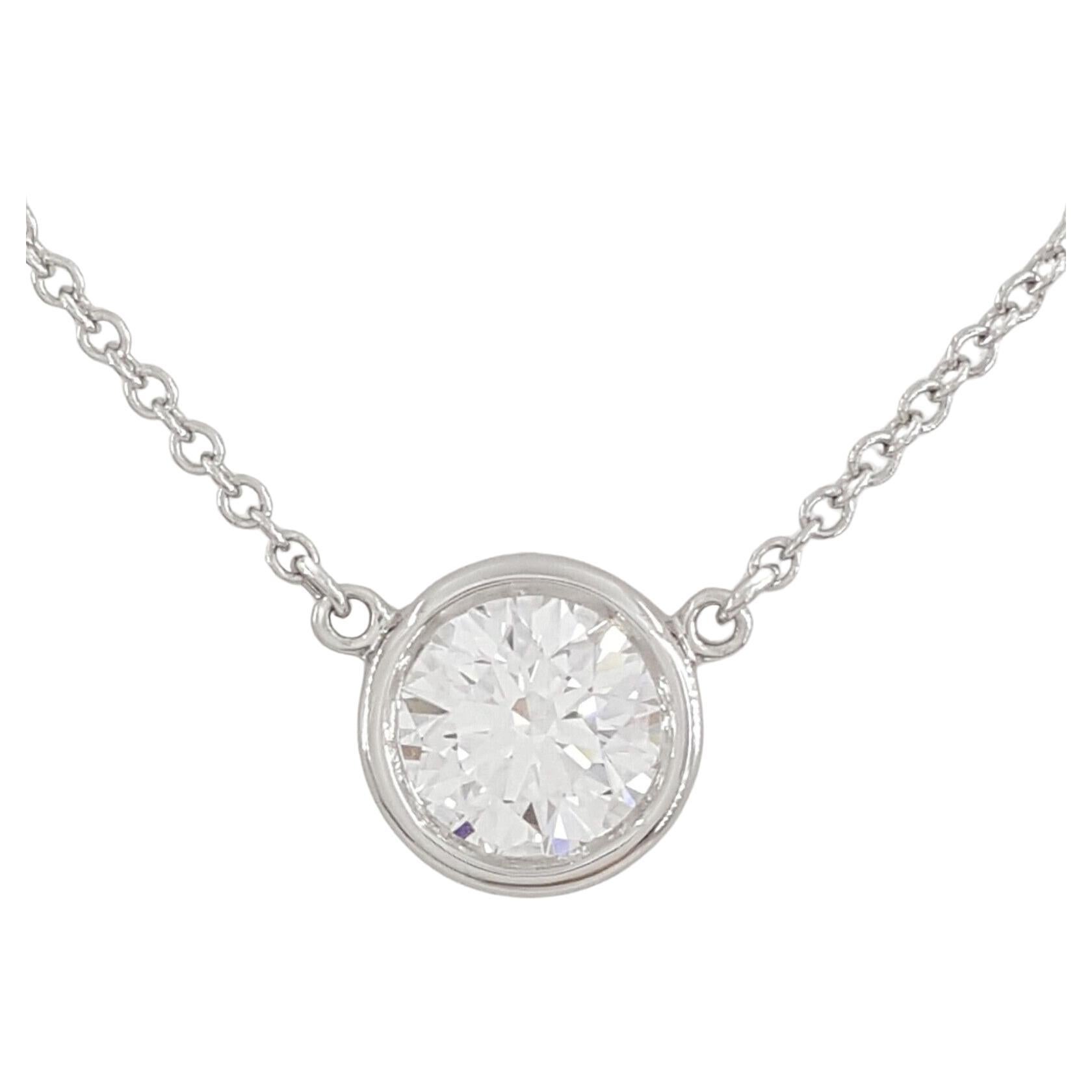 Round Cut Elsa Peretti Diamond By The Yard Necklace from Tiffany&Co. Necklace