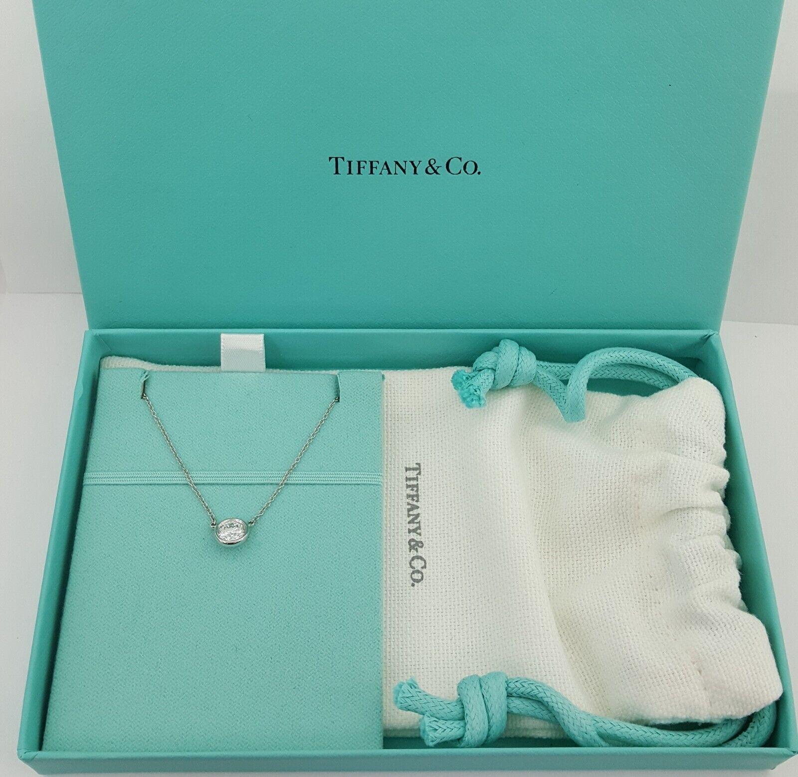 Elsa Peretti Diamond By The Yard Necklace from Tiffany&Co. Necklace In Excellent Condition In Rome, IT