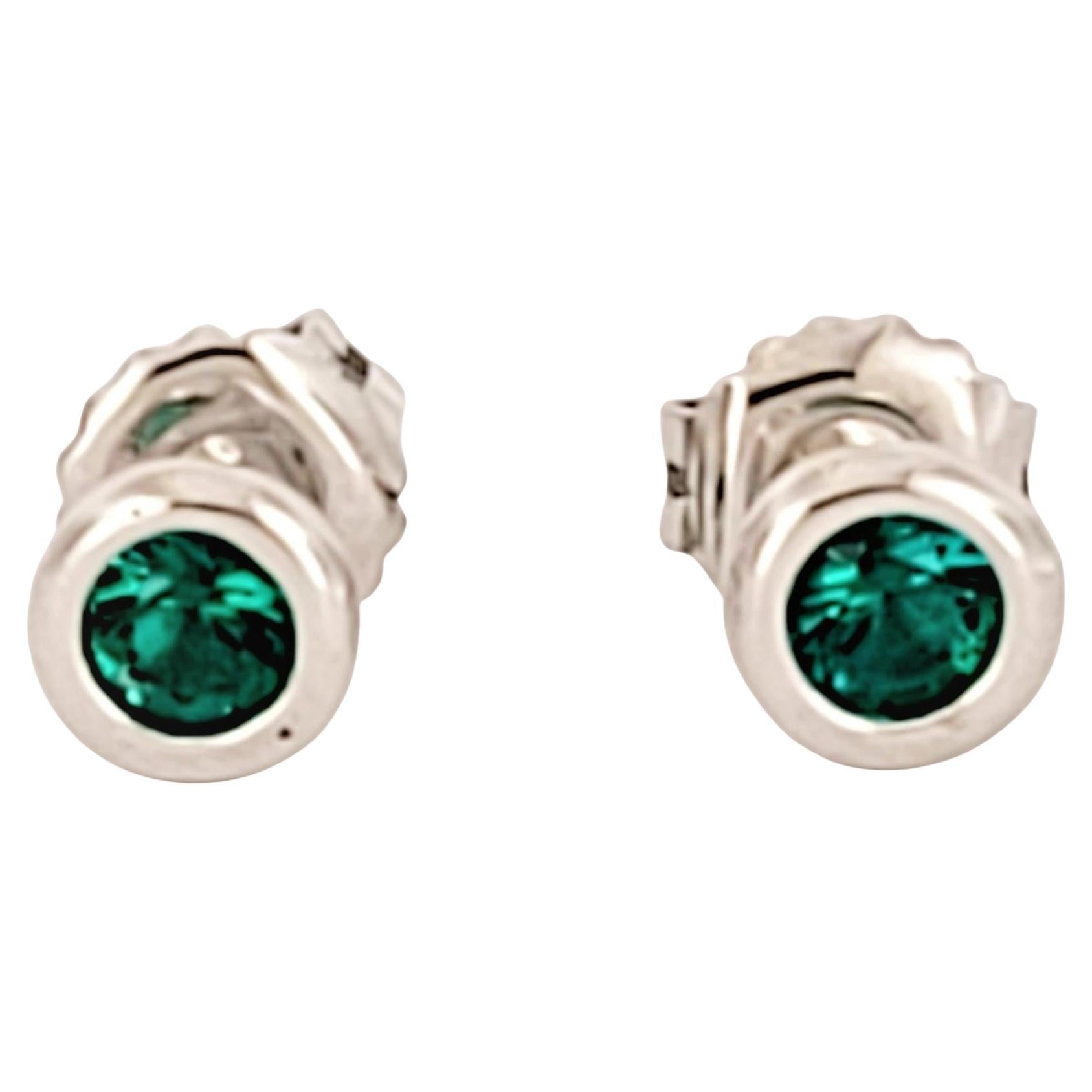 Elsa Peretti Emerald  Color by the Yard Earrings