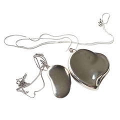 Elsa Peretti for Halston Solid Perfume Bean Pendant Necklace