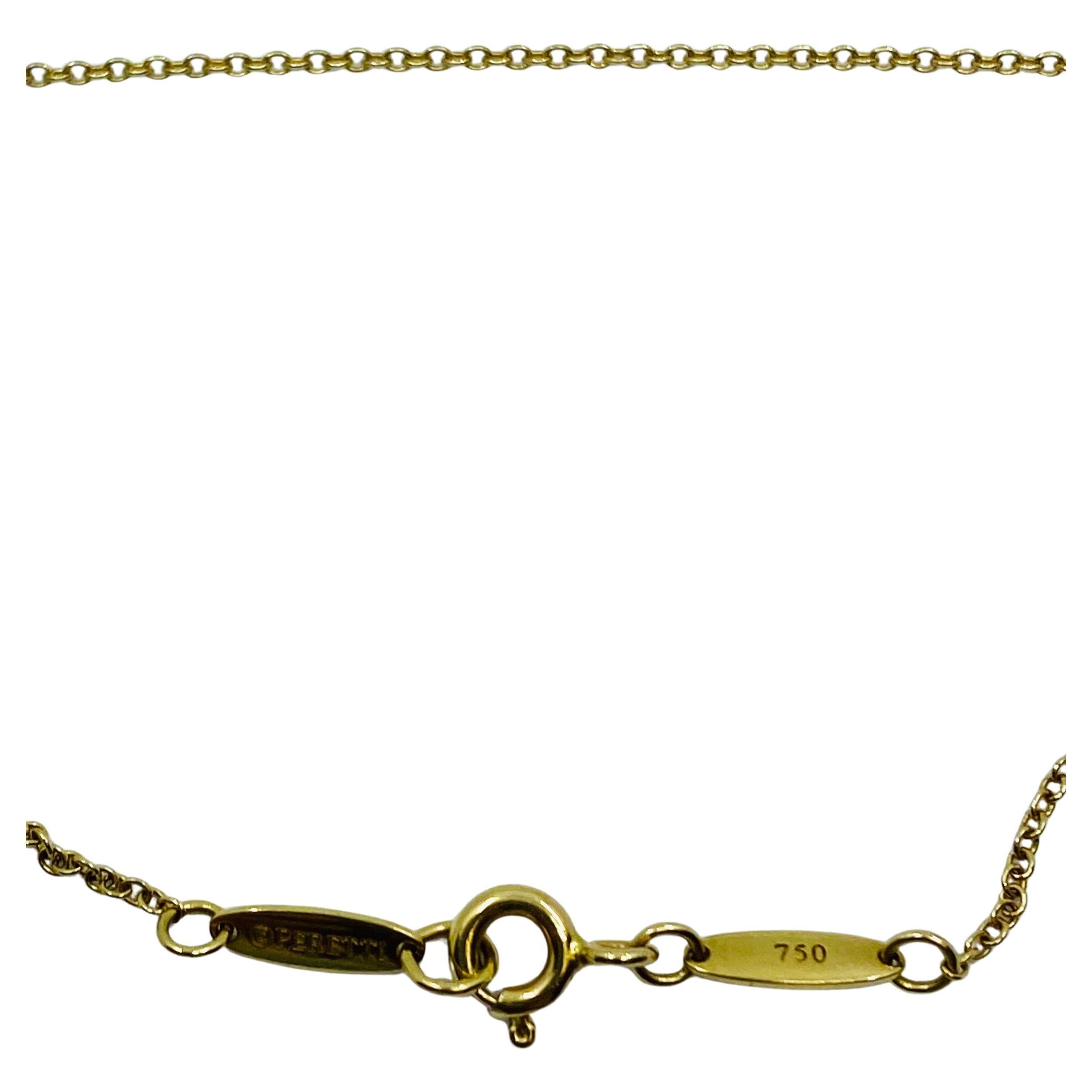Elsa Peretti for Tiffany & Co. Teardrop Jade Pendant Gold Necklace For Sale 3