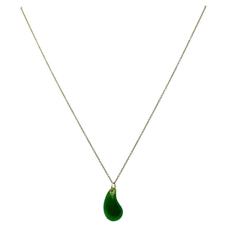 Elsa Peretti Jade 10 For Sale on 1stDibs tiffany bean necklace