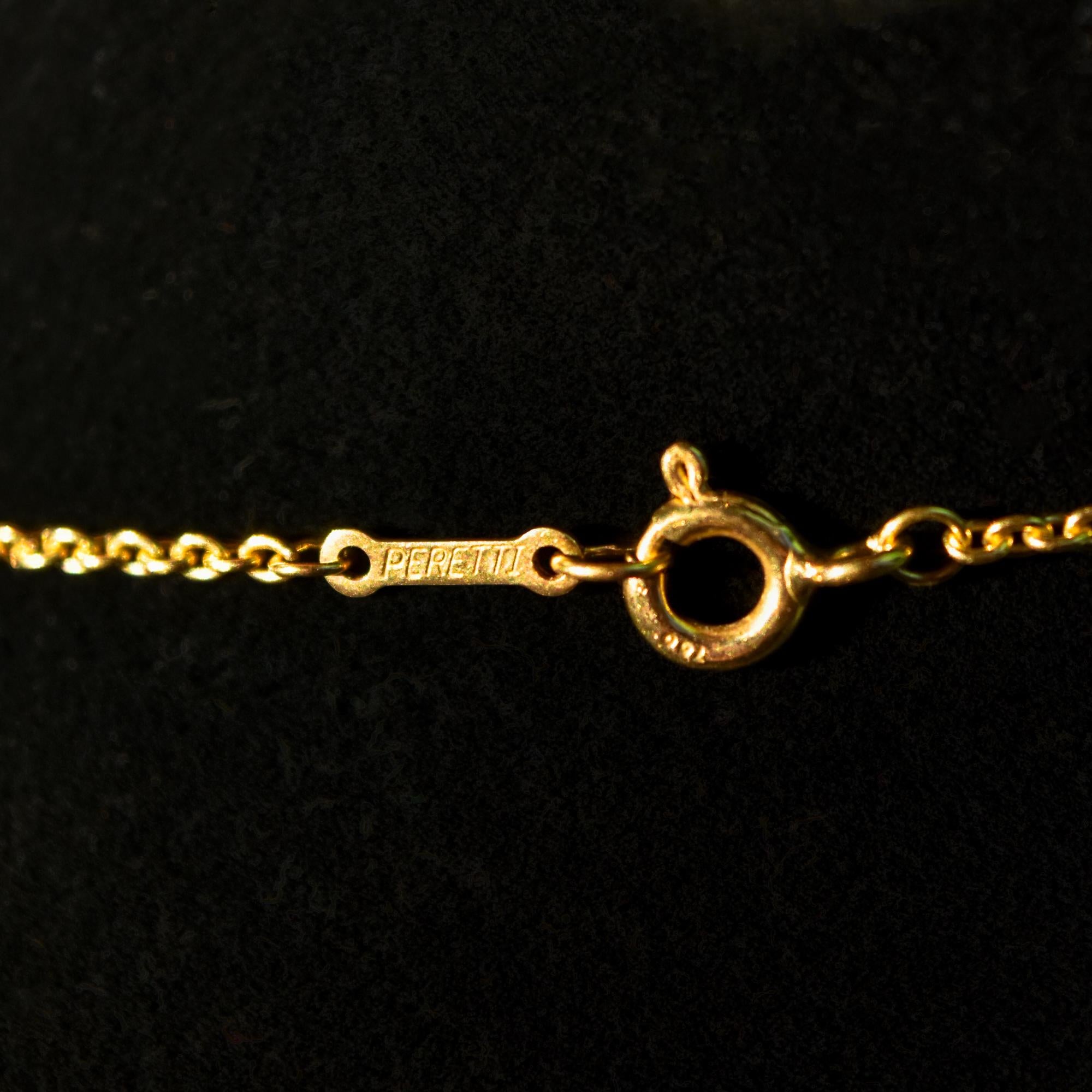 Women's Elsa Peretti For Tiffany 18K Yellow Gold Mesh Pearl Bib Necklace
