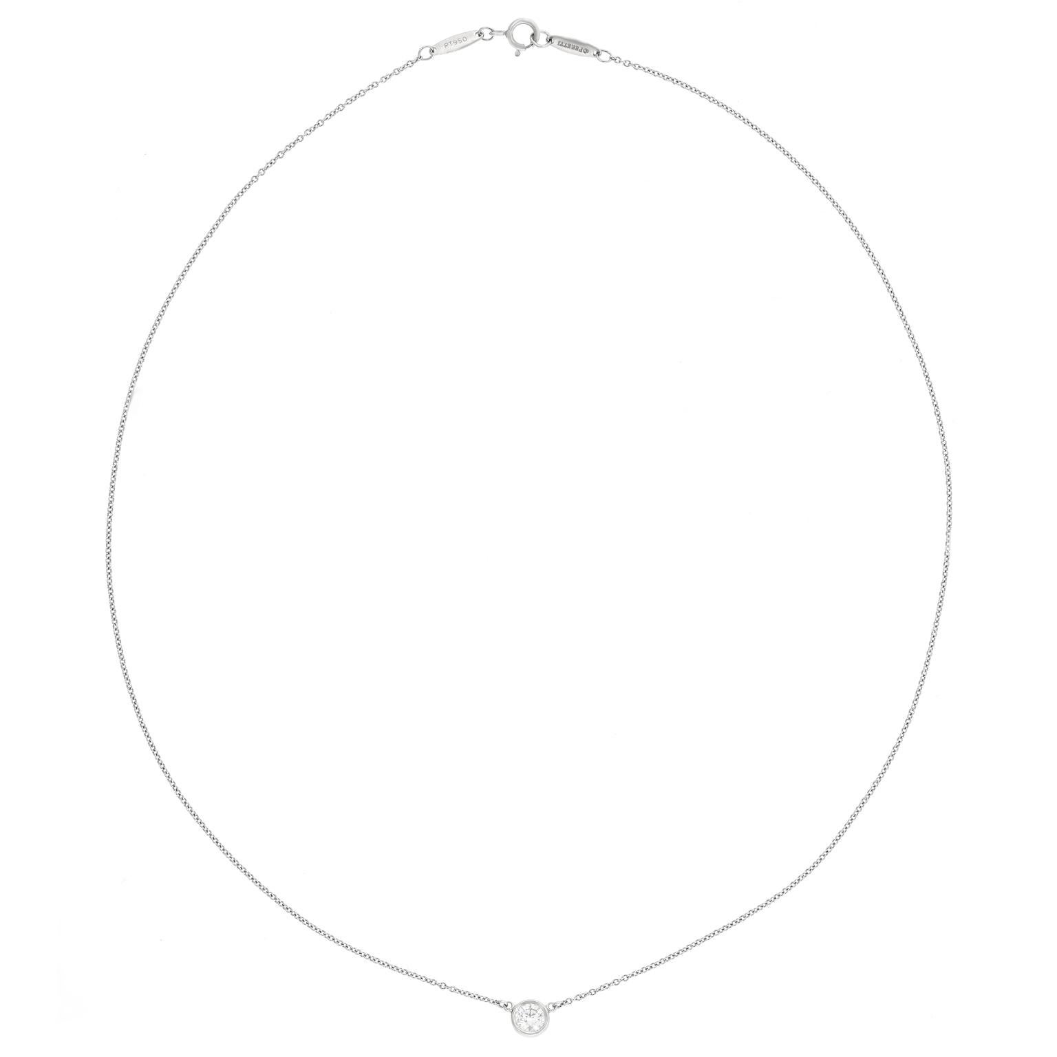 Elsa Peretti for Tiffany - Collier solitaire en diamants de 0,40 ct. en vente 3