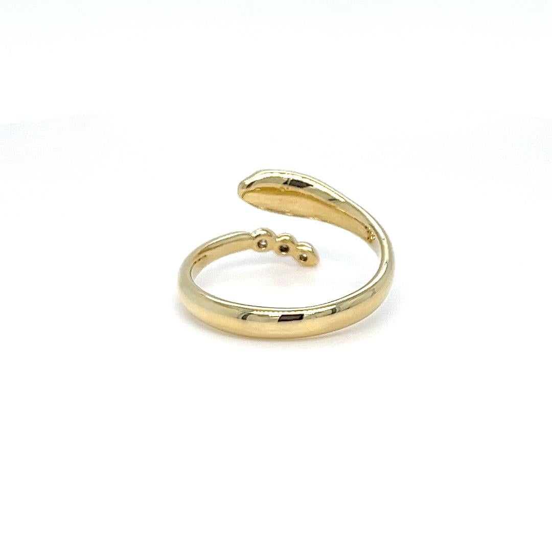 Round Cut Elsa Peretti for Tiffany and Co Snake Wrap Ring