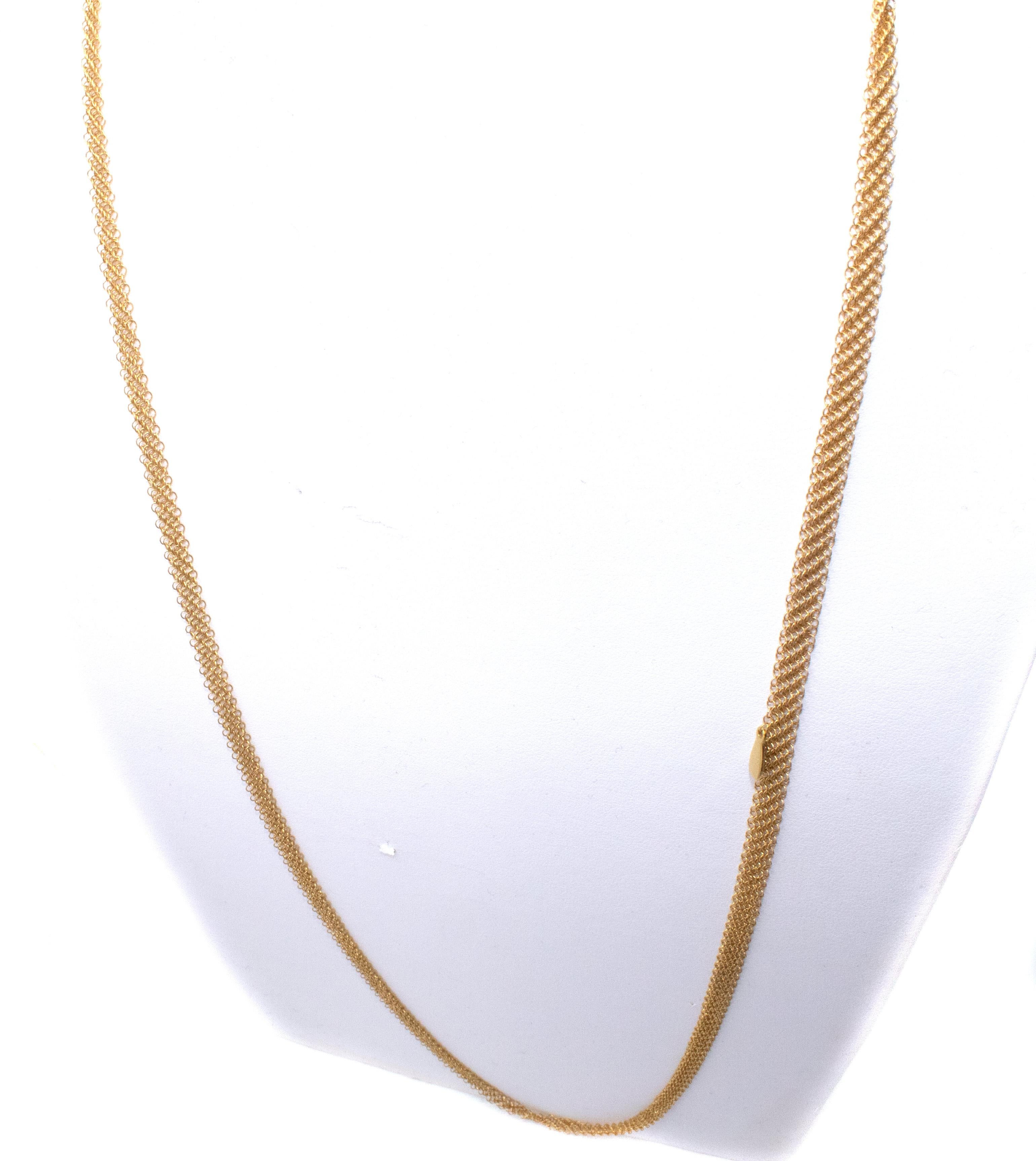 Elsa Peretti for Tiffany & Co. 18 Karat Long Mesh Necklace In Excellent Condition In New York, NY