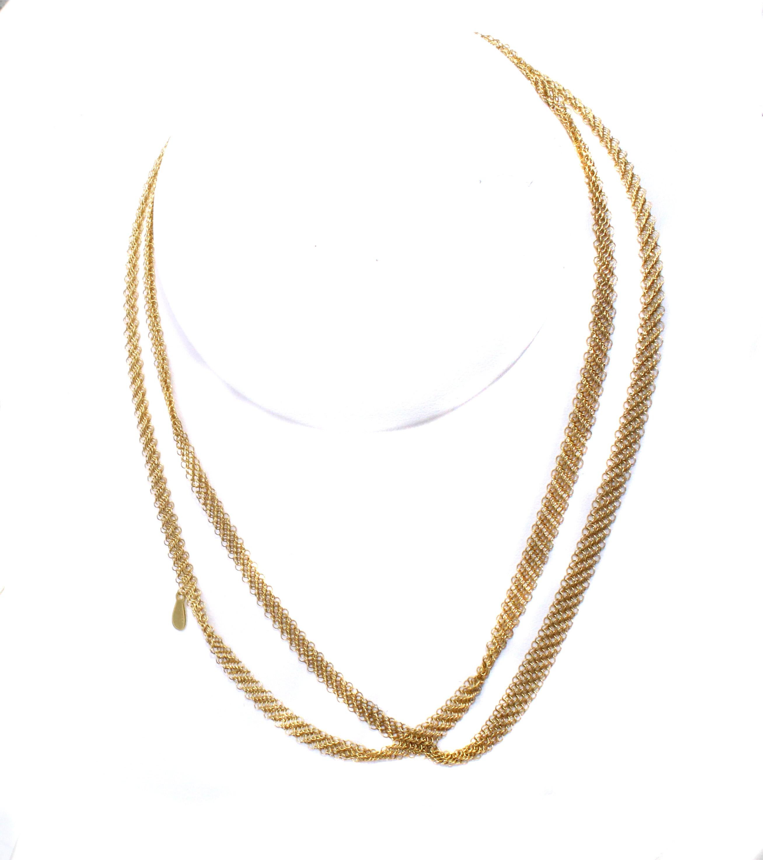 Elsa Peretti for Tiffany & Co. 18 Karat Long Mesh Necklace 2