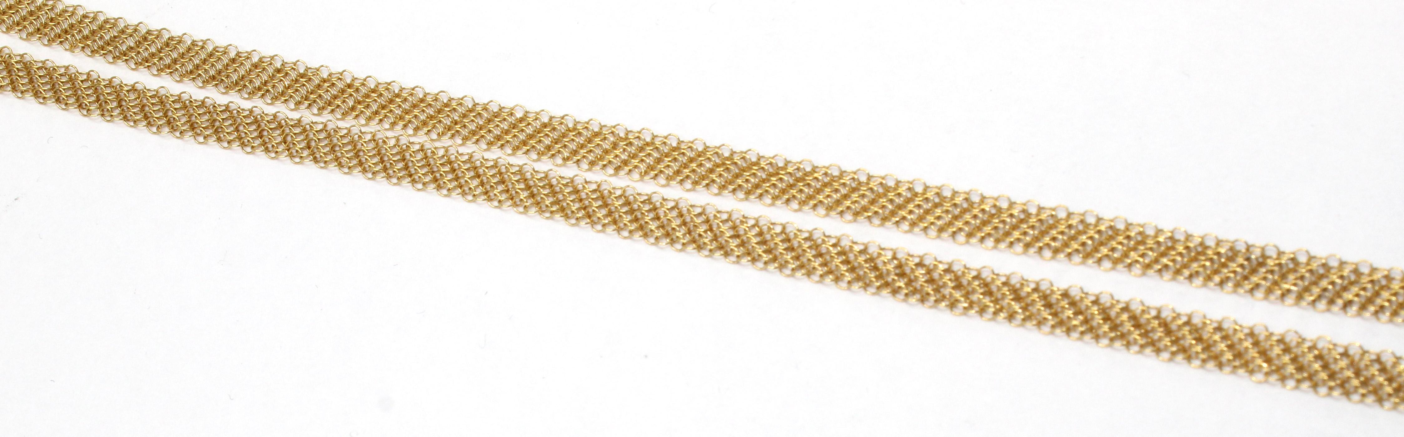 Elsa Peretti for Tiffany & Co. 18 Karat Long Mesh Necklace 3