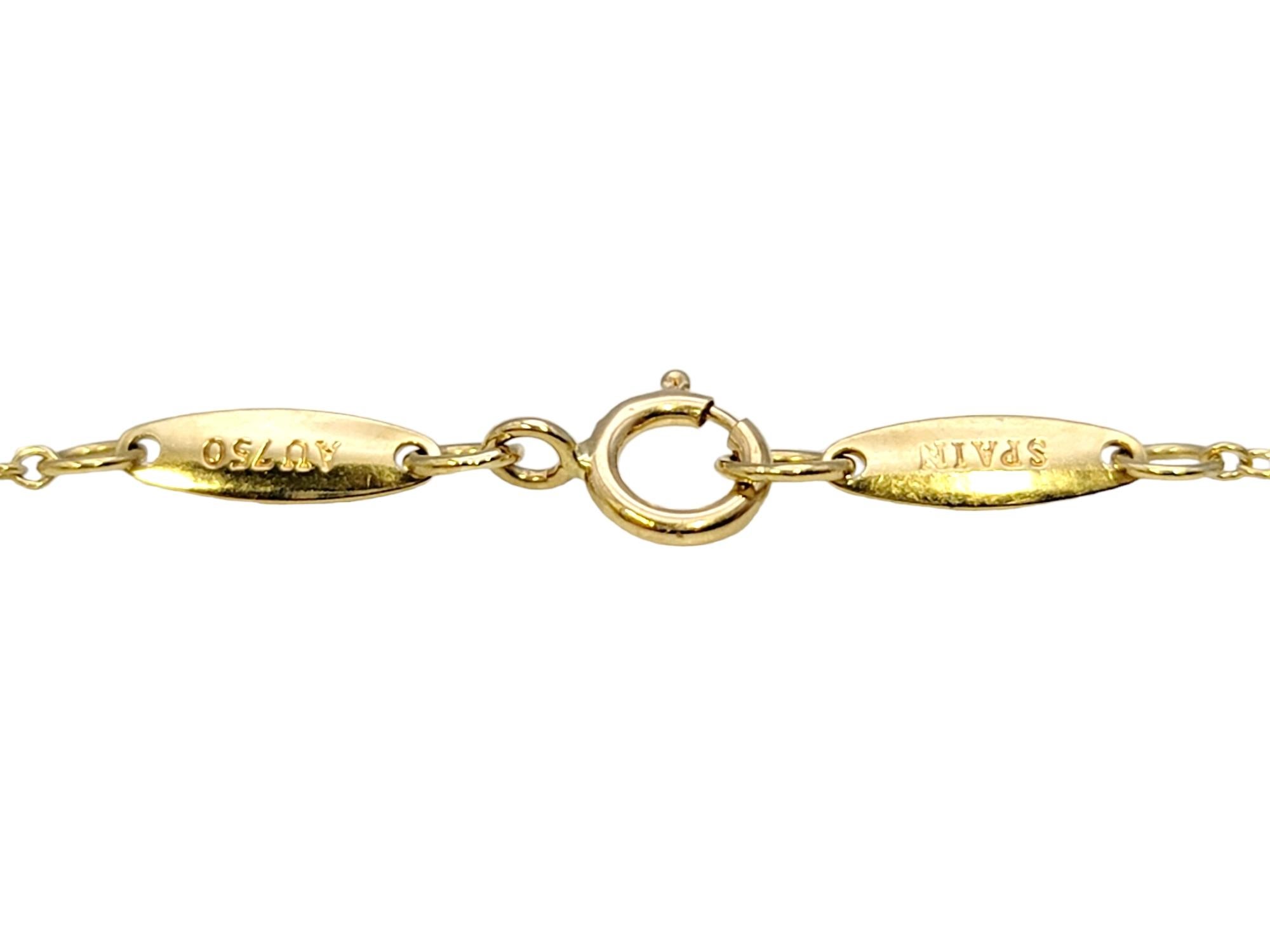 Elsa Peretti for Tiffany & Co. 18 Karat Yellow Gold Open Heart Pendant Necklace For Sale 2