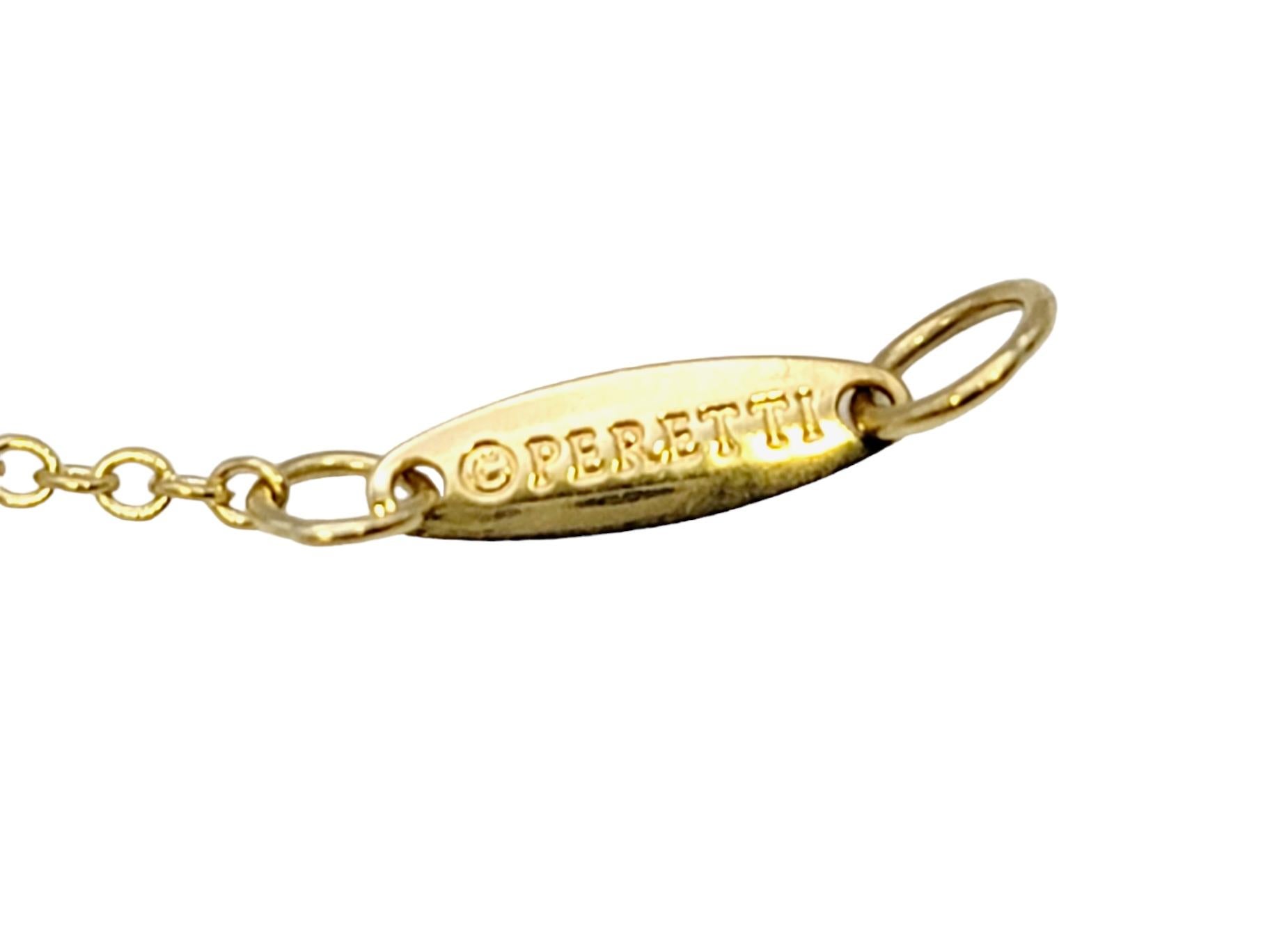 Elsa Peretti for Tiffany & Co. 18 Karat Yellow Gold Open Heart Pendant Necklace For Sale 4