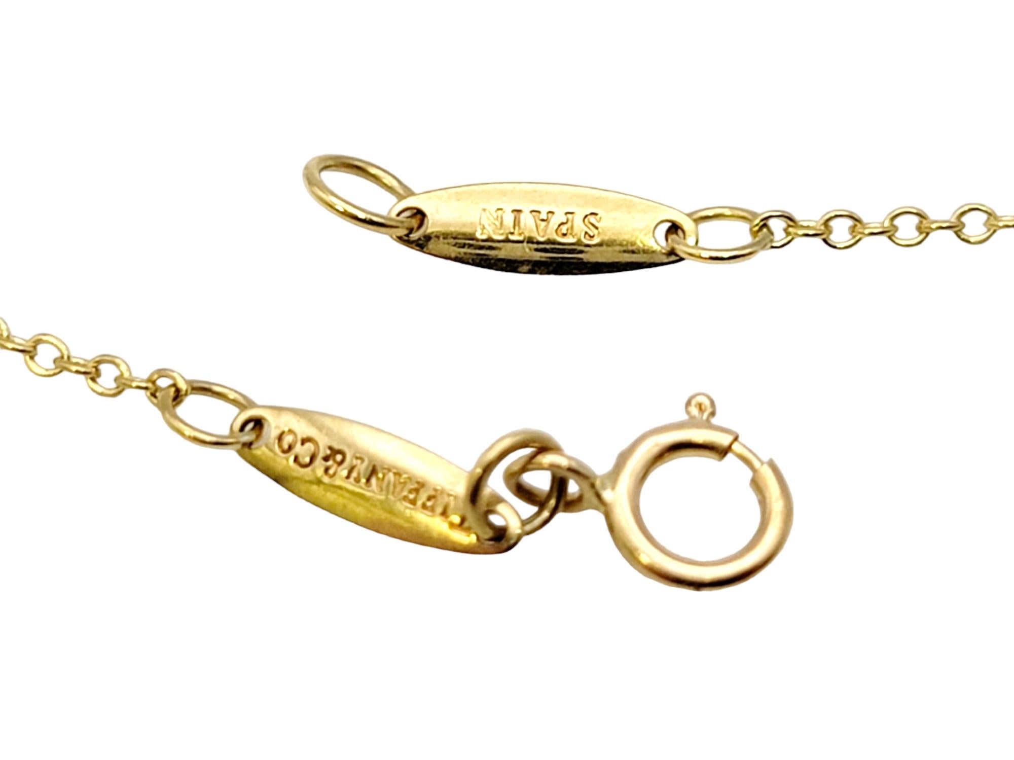 Elsa Peretti for Tiffany & Co. 18 Karat Yellow Gold Open Heart Pendant Necklace For Sale 5