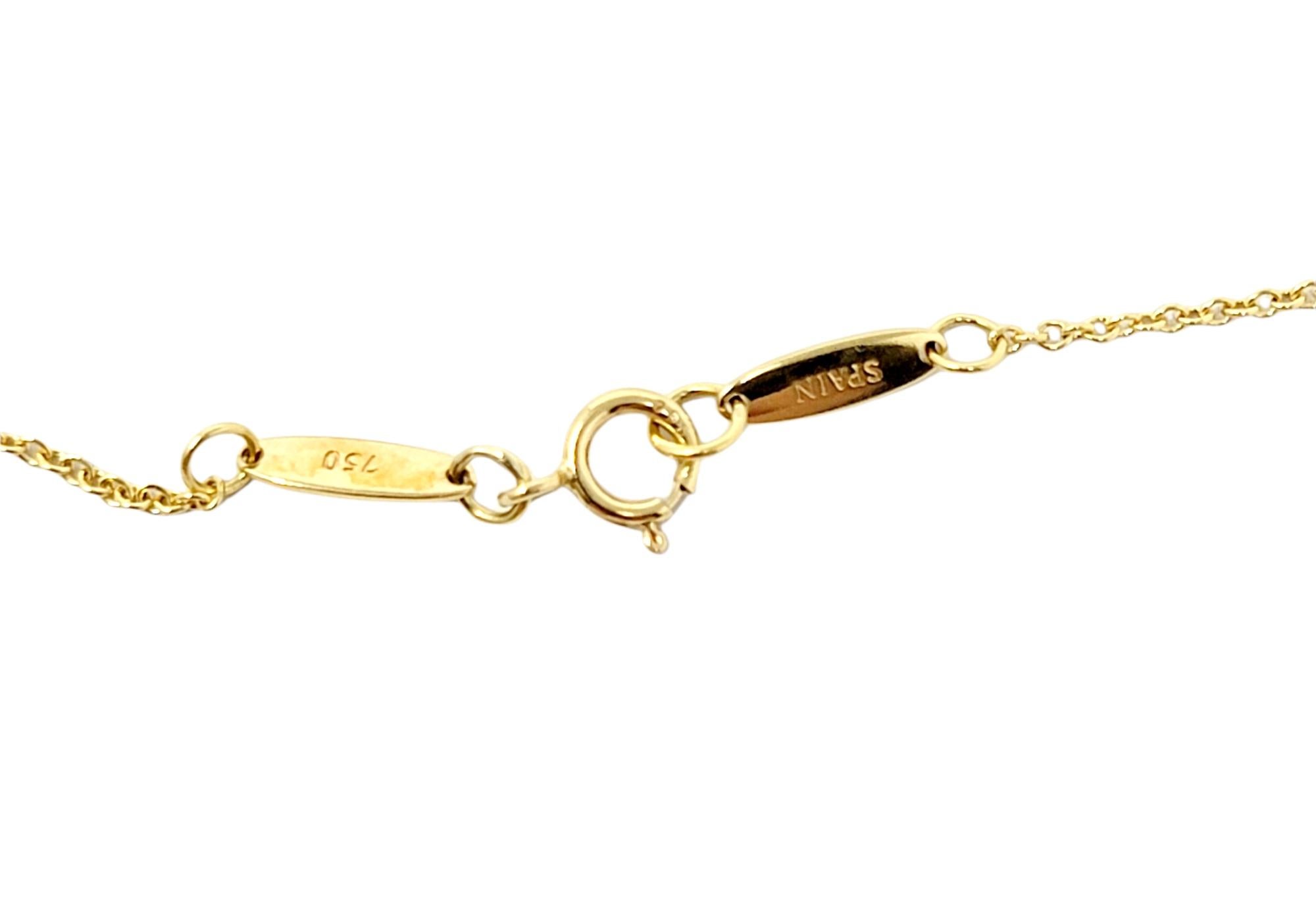 Elsa Peretti for Tiffany & Co. 18 Karat Yellow Gold Open Heart Pendant Necklace 4