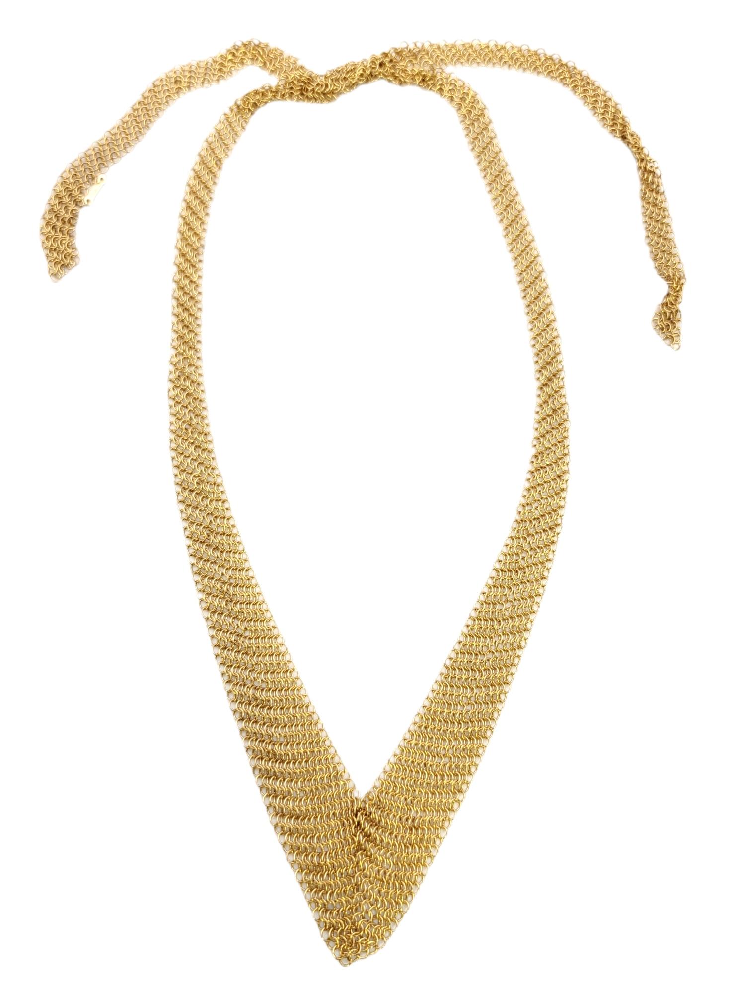 Elsa Peretti for Tiffany & Co., collier en maille en or jaune 18 carats, taille S Pour femmes en vente