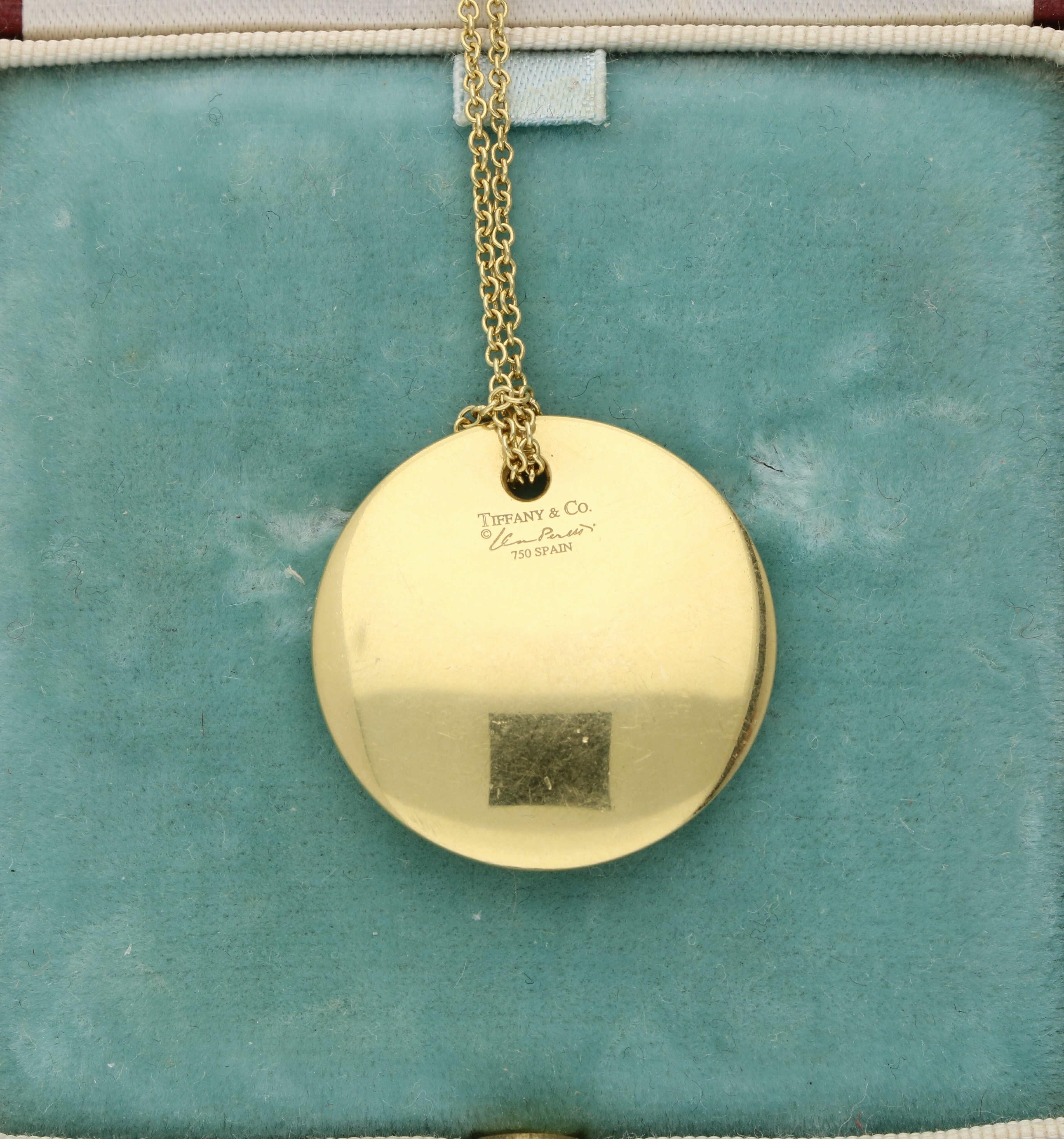 Elsa Peretti for Tiffany & Co. 18 Carat Gold Pendant Necklace In Excellent Condition In London, GB