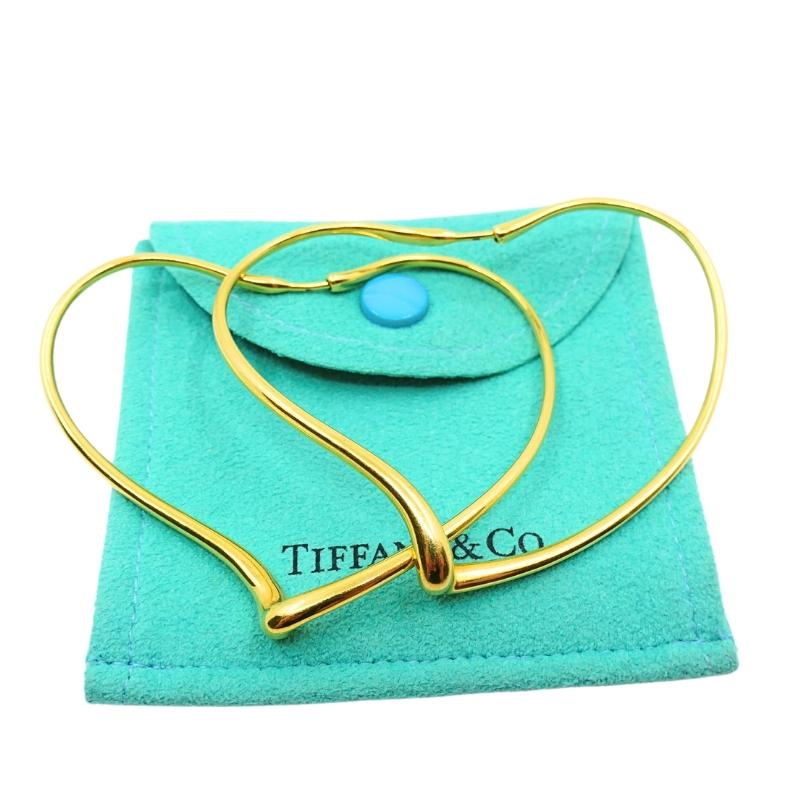 Elsa Peretti für Tiffany & Co. Offene Herz-Ohrringe aus 18 Karat Gold Damen im Angebot